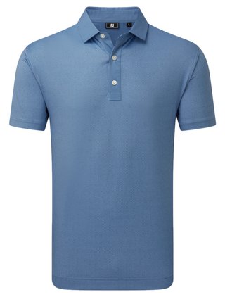 FootJoy Tailor Texture Lisle herr polo, riviera tonal