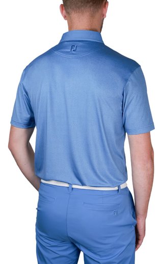 FootJoy Tailor Texture Lisle herr polo, riviera tonal