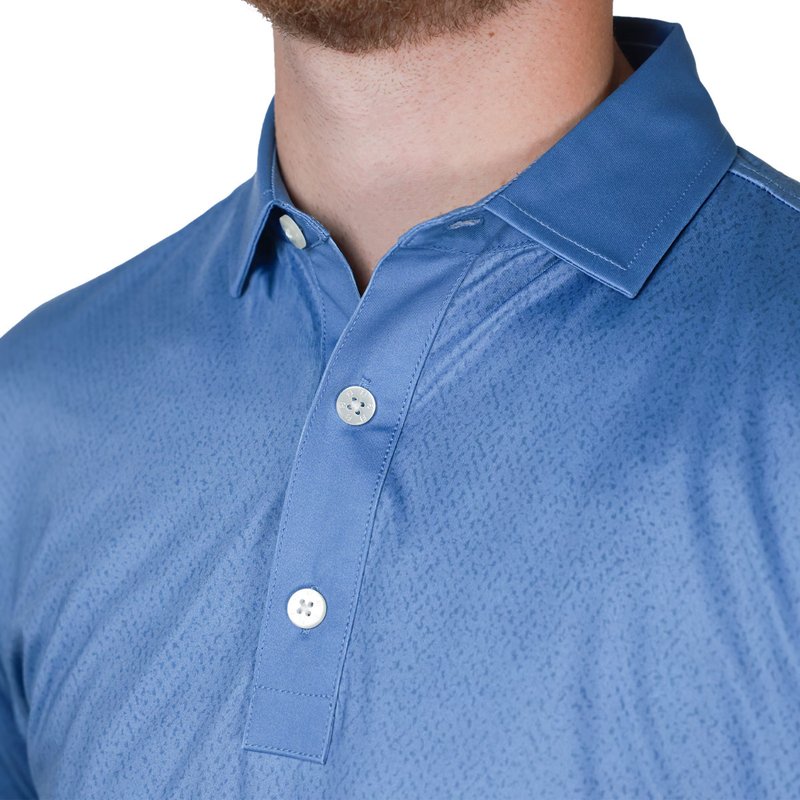 FootJoy Tailor Texture Lisle herr polo, riviera tonal