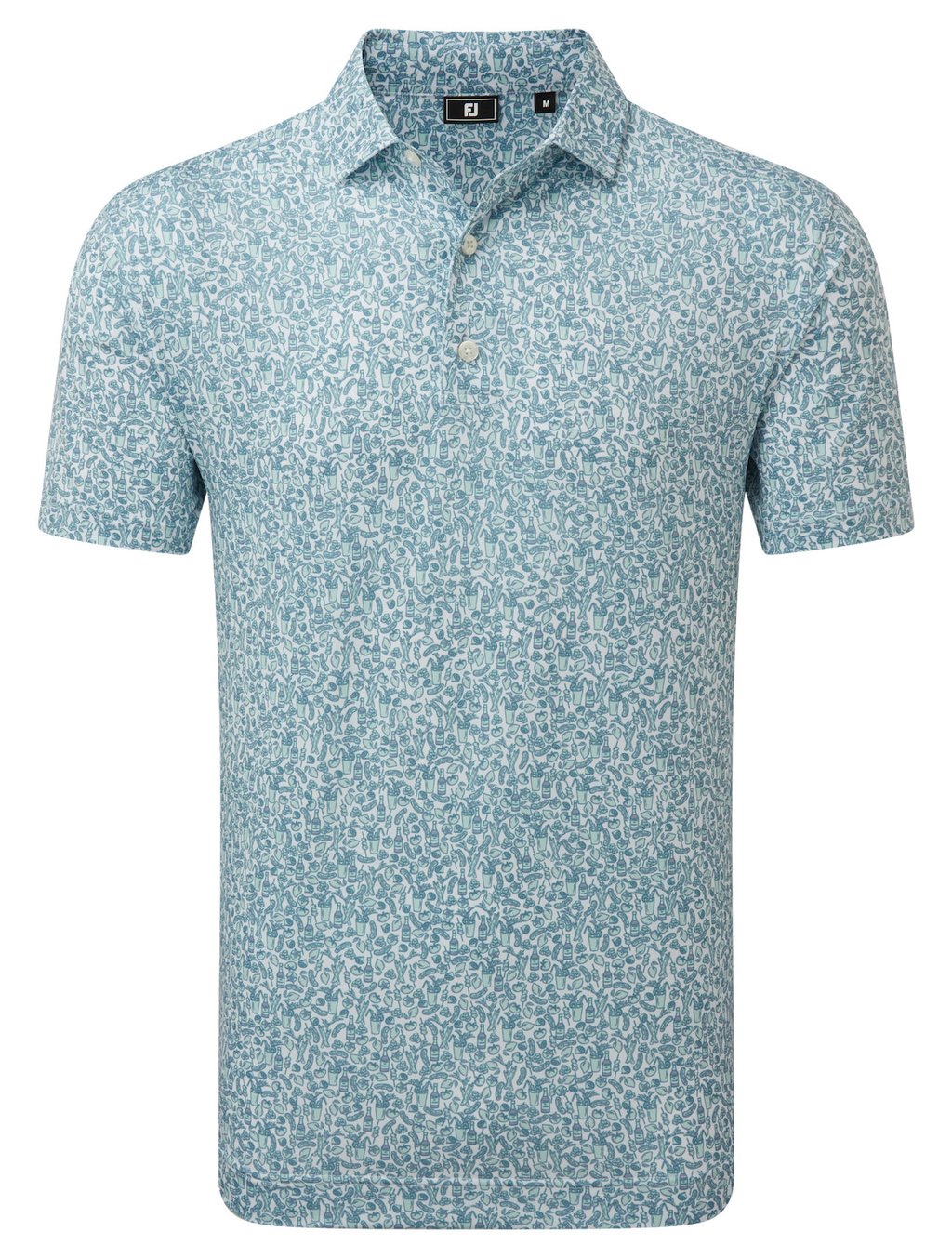 FootJoy Bloody Mary Lisle herr tröja, vit/lavender aura/mint julep/blå
