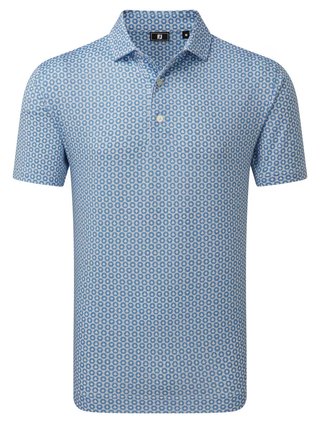 FootJoy Vegas Marker Lisle herr polo, white/riviera/peach