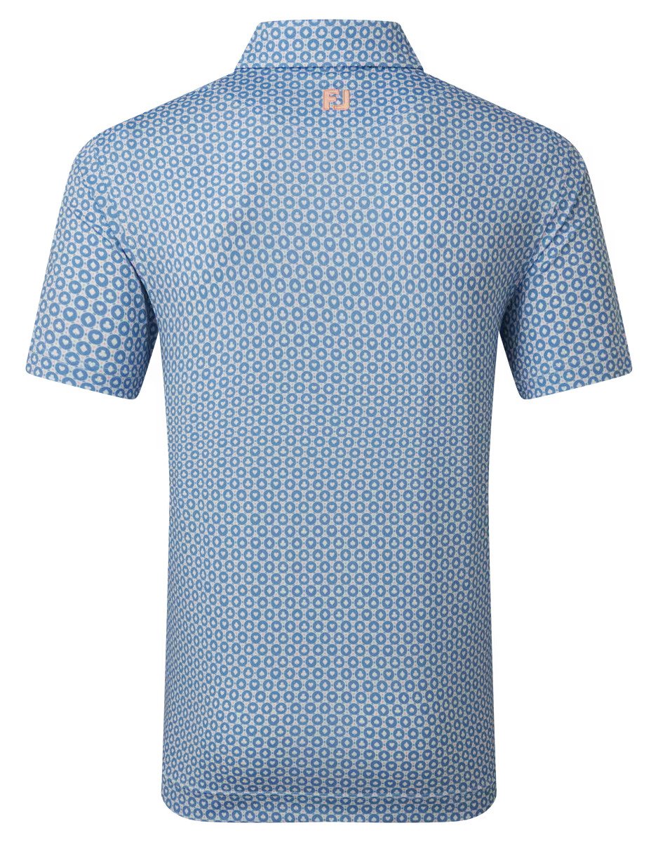 FootJoy Vegas Marker Lisle herr polo, white/riviera/peach