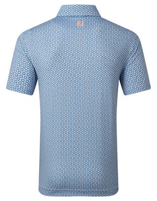 FootJoy Vegas Marker Lisle herr polo, white/riviera/peach