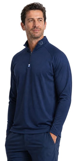 FootJoy Raglan H Block Chill-Out Midlayer Longsleeves herr t-shirt, navy