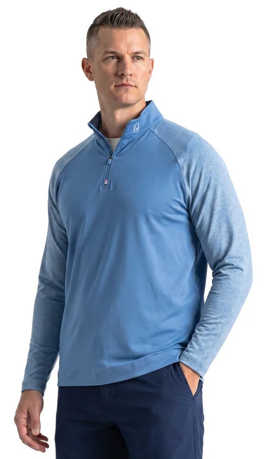 FootJoy Raglan H Block Chill-Out Midlayer Longsleeves herr t-shirt, riviera