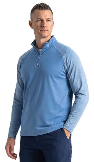 FootJoy Raglan H Block Chill-Out Midlayer Longsleeves herr t-shirt, riviera