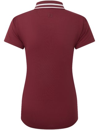 FootJoy Loop Button dam polo, cranberry/white