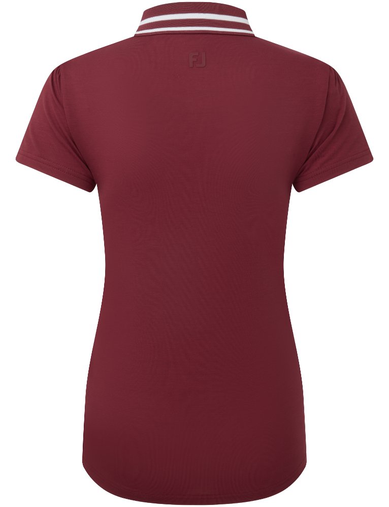 FootJoy Loop Button dam polo, cranberry/white