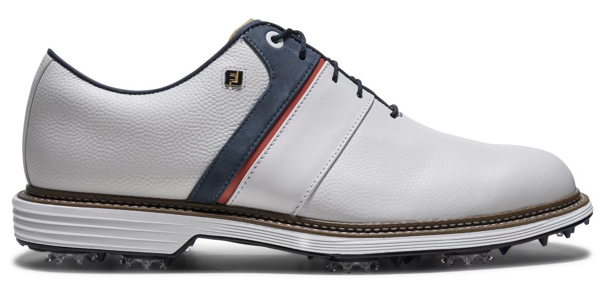 FootJoy Premiere Series - Packard herr golfskor, vit/blå/nantucket red