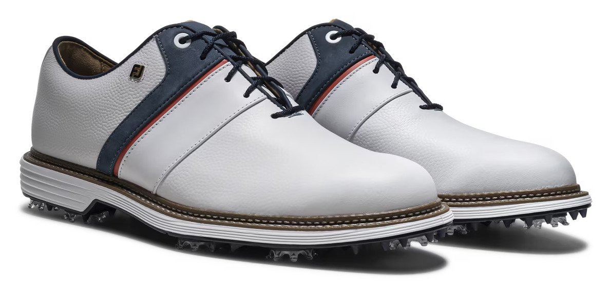 FootJoy Premiere Series - Packard herr golfskor, vit/blå/nantucket red