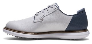 FootJoy FJ Traditions Blucher herr golfskor, vit/blå/tan