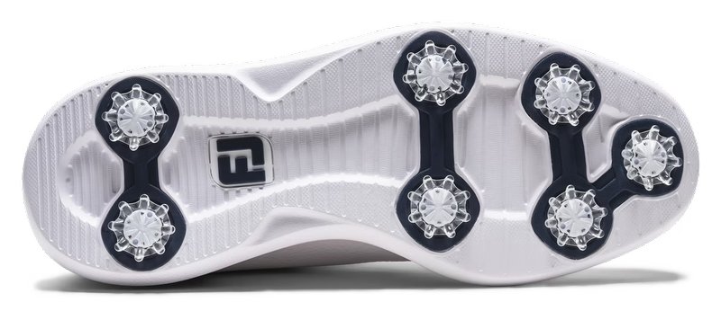 FootJoy FJ Traditions Blucher herr golfskor, vit/blå/tan