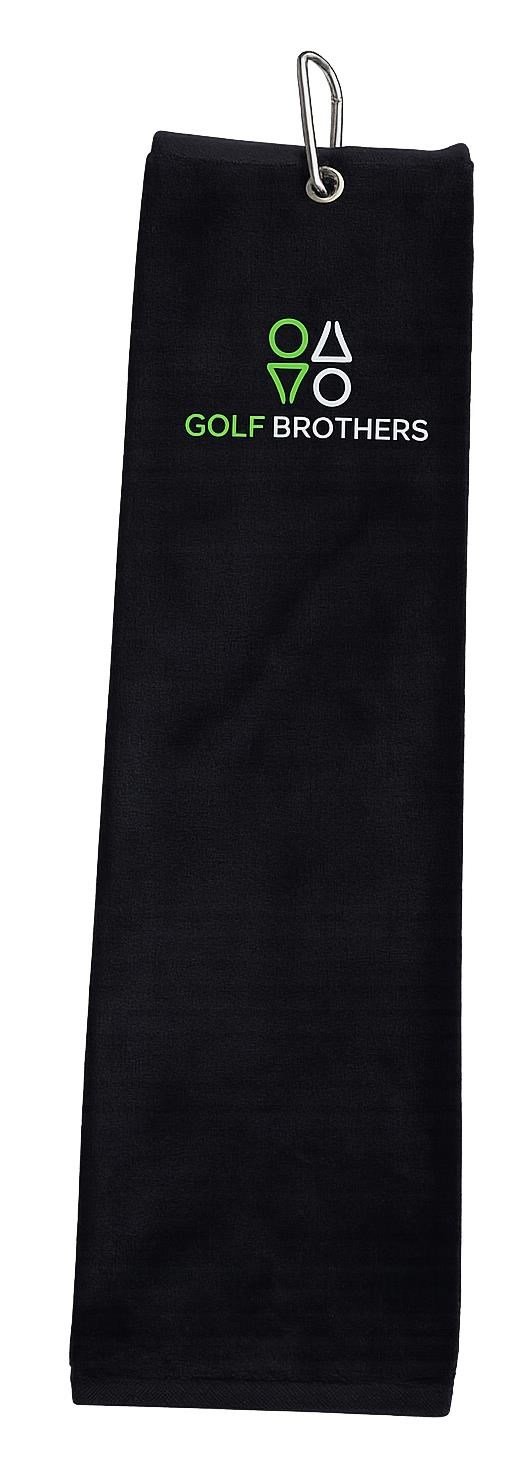 Golf Brothers Trifold golfhandduk, svart