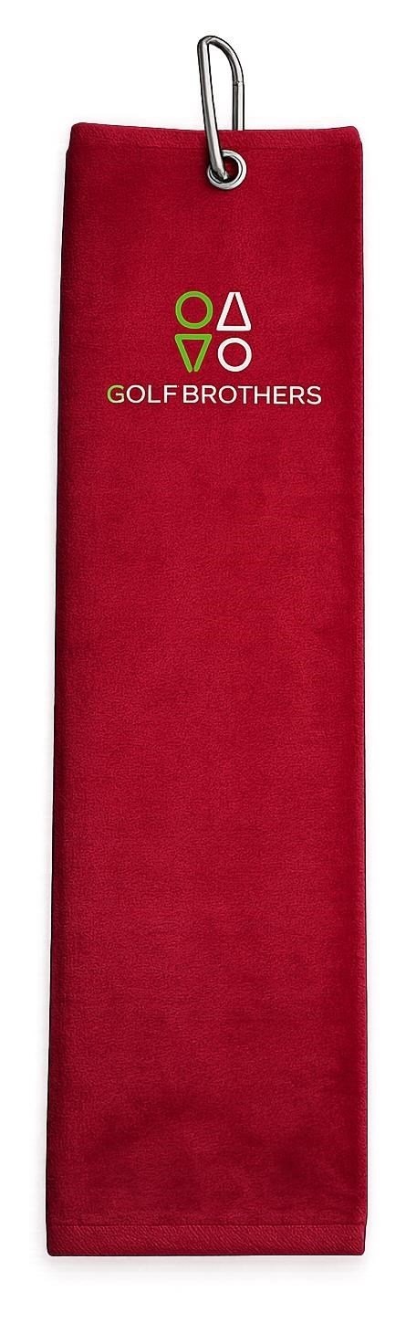 Golf Brothers Trifold golfhandduk, mörkröd