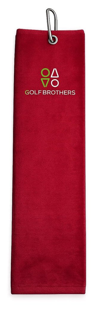 Golf Brothers Trifold golfhandduk, mörkröd