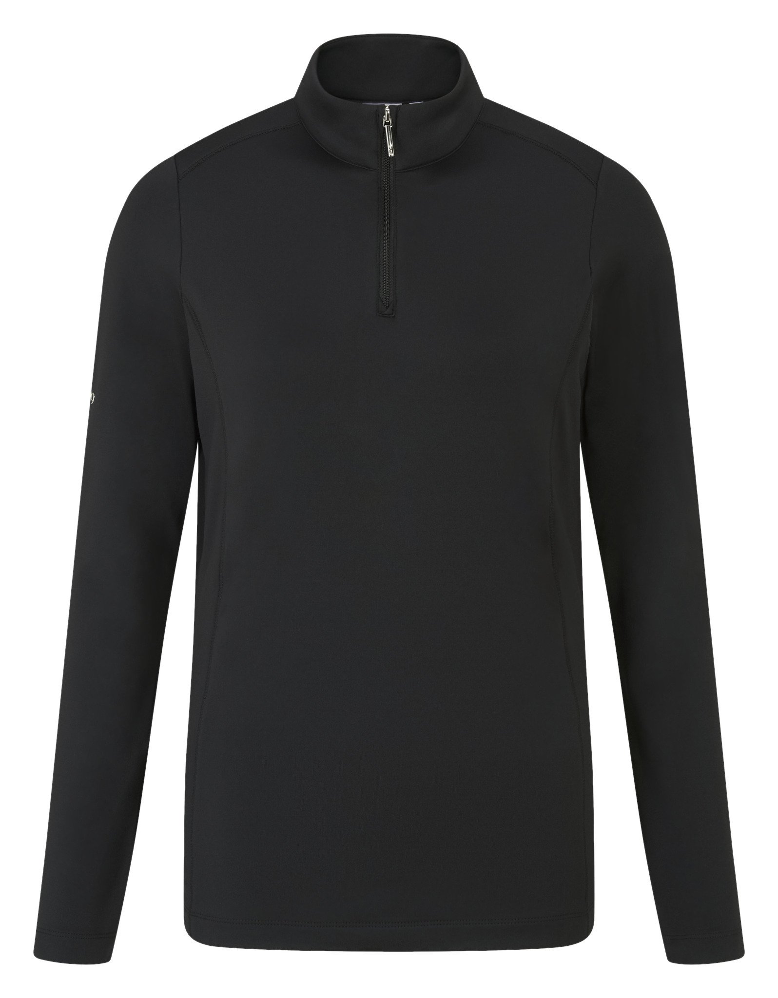 PING Aveline Half Zip damskjorta med lång ärm, svart