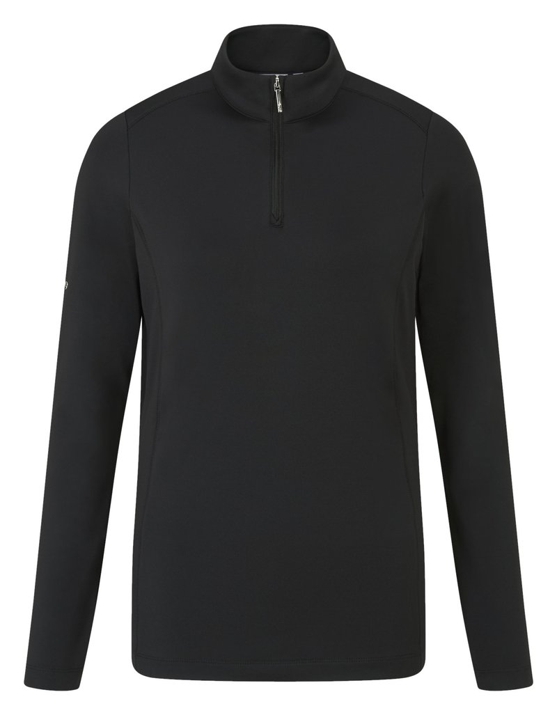 PING Aveline Half Zip damskjorta med lång ärm, svart