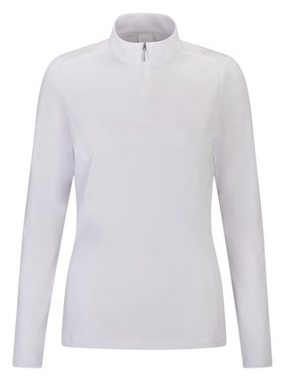 PING Aveline Half Zip damskjorta med lång ärm, vit