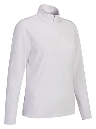 PING Aveline Half Zip damskjorta med lång ärm, vit