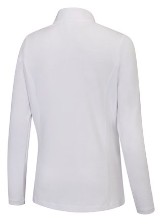 PING Aveline Half Zip damskjorta med lång ärm, vit
