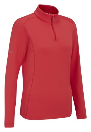 PING Aveline Half Zip damtopp med lång ärm, cayenne
