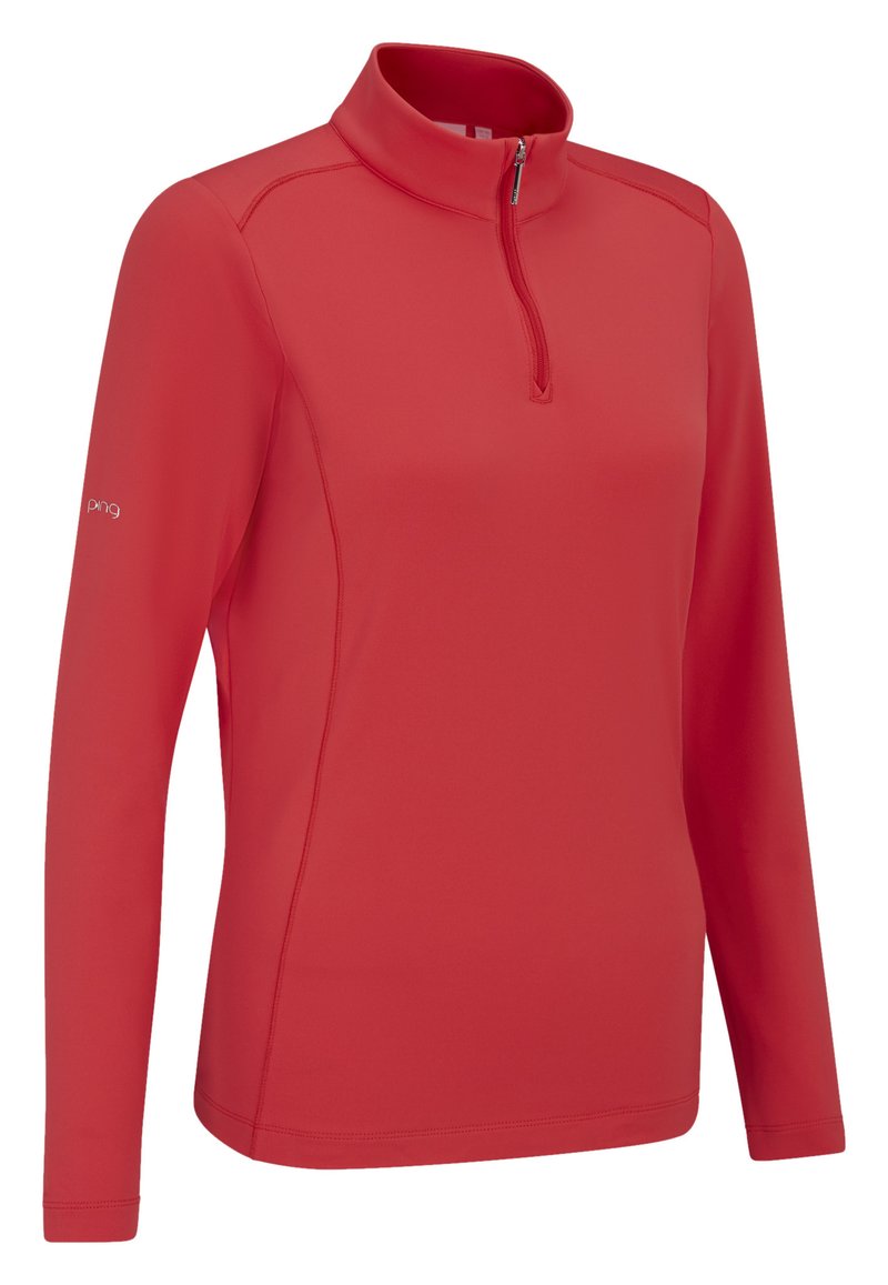 PING Aveline Half Zip damtopp med lång ärm, cayenne