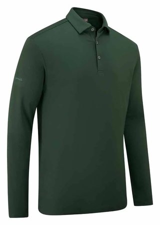 PING Demitri Longsleeve herr polo, gorse green