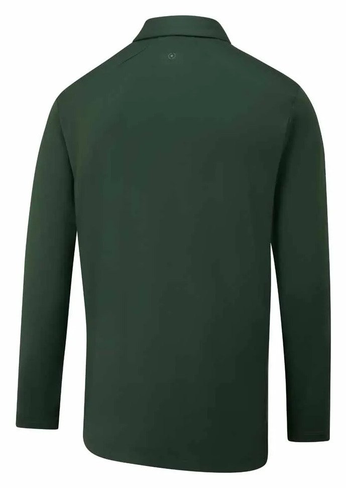 PING Demitri Longsleeve herr polo, gorse green