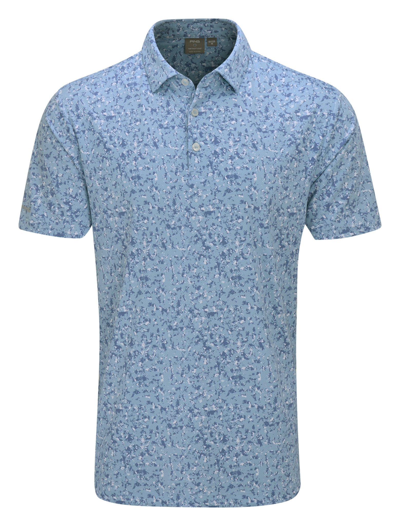 PING Gilmore herr polo, dusty blue multi