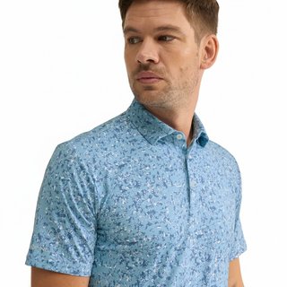 PING Gilmore herr polo, dusty blue multi