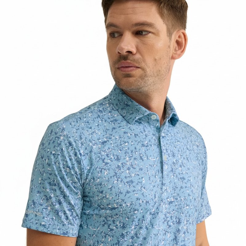 PING Gilmore herr polo, dusty blue multi