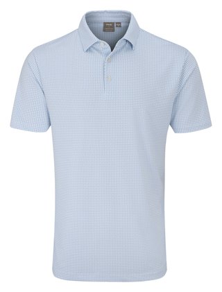 PING Gilmore herr polo, white/dusty blue