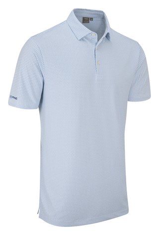 PING Gilmore herr polo, white/dusty blue