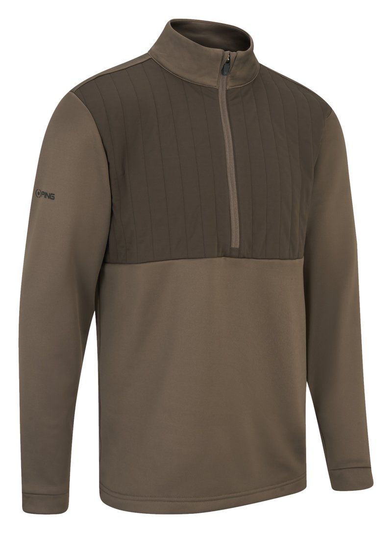 PING Ezra herr sweatshirt, coffee/bracken