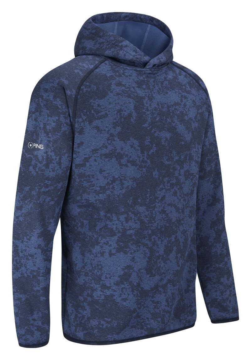 PING Saul herr hoodie sweatshirt, deep sea blue camo