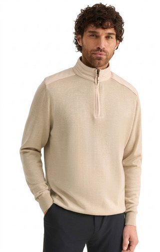 PING Barnaby herr sweatshirt, tawny marl