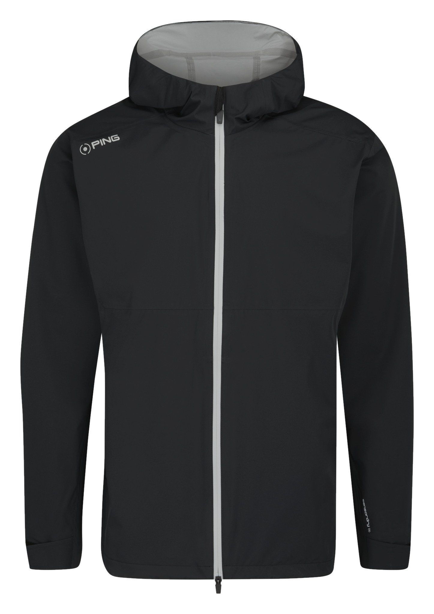 PING AquaDrive Waterproof Hooded herr jacka, svart