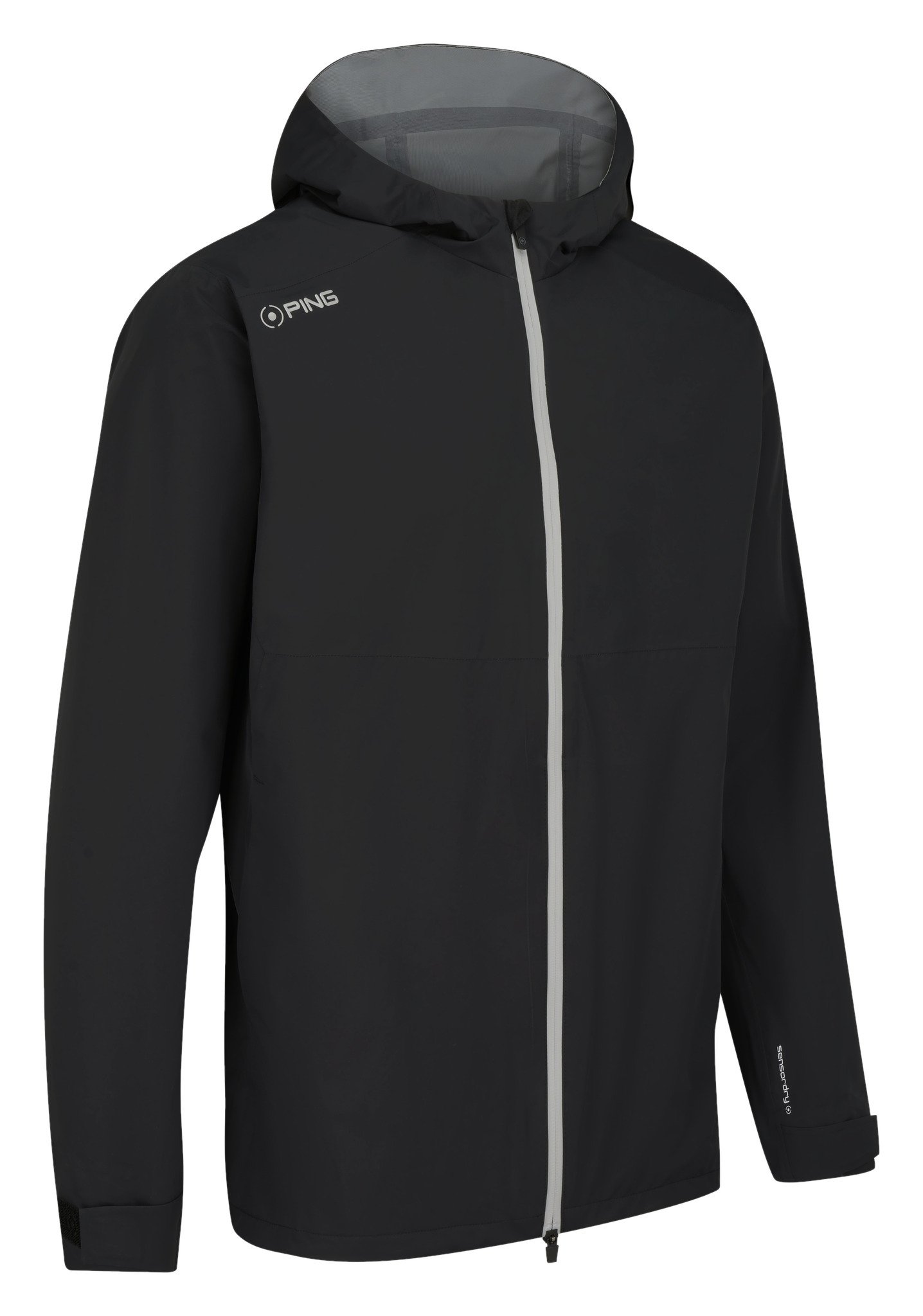 PING AquaDrive Waterproof Hooded herr jacka, svart