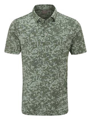 PING Marek Camo Jacquard herr polo, jade multi