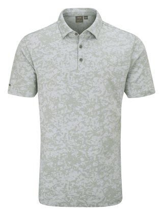PING Marek Camo Jacquard herr polo, silver multi