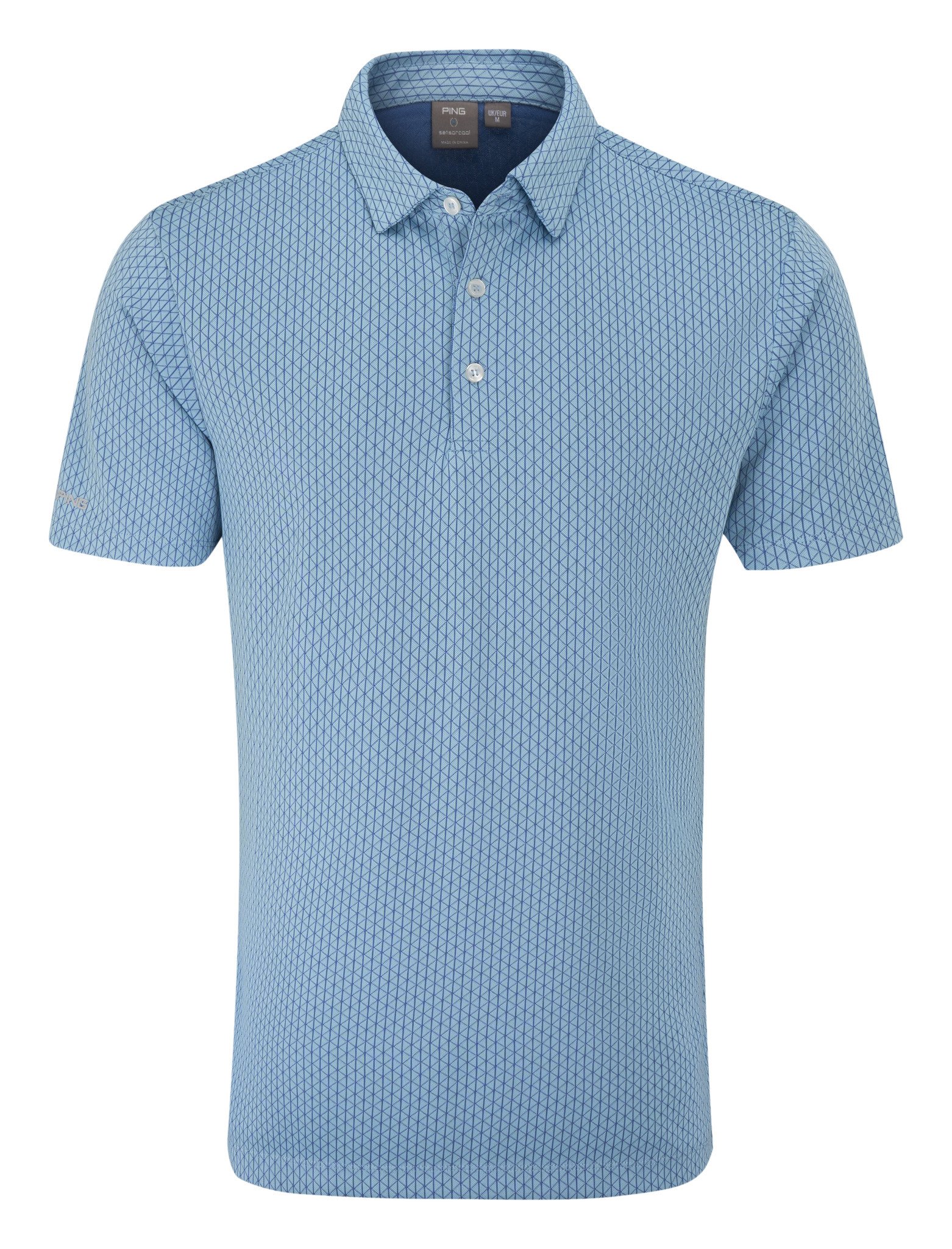 PING Hershel herr polo, dusty blue multi