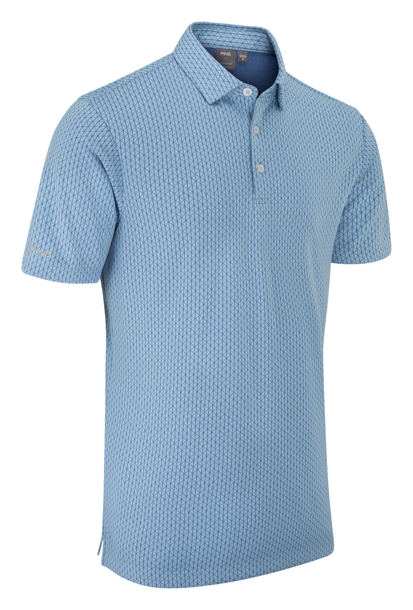 PING Hershel herr polo, dusty blue multi