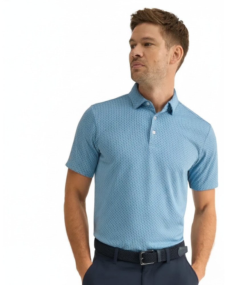 PING Hershel herr polo, dusty blue multi