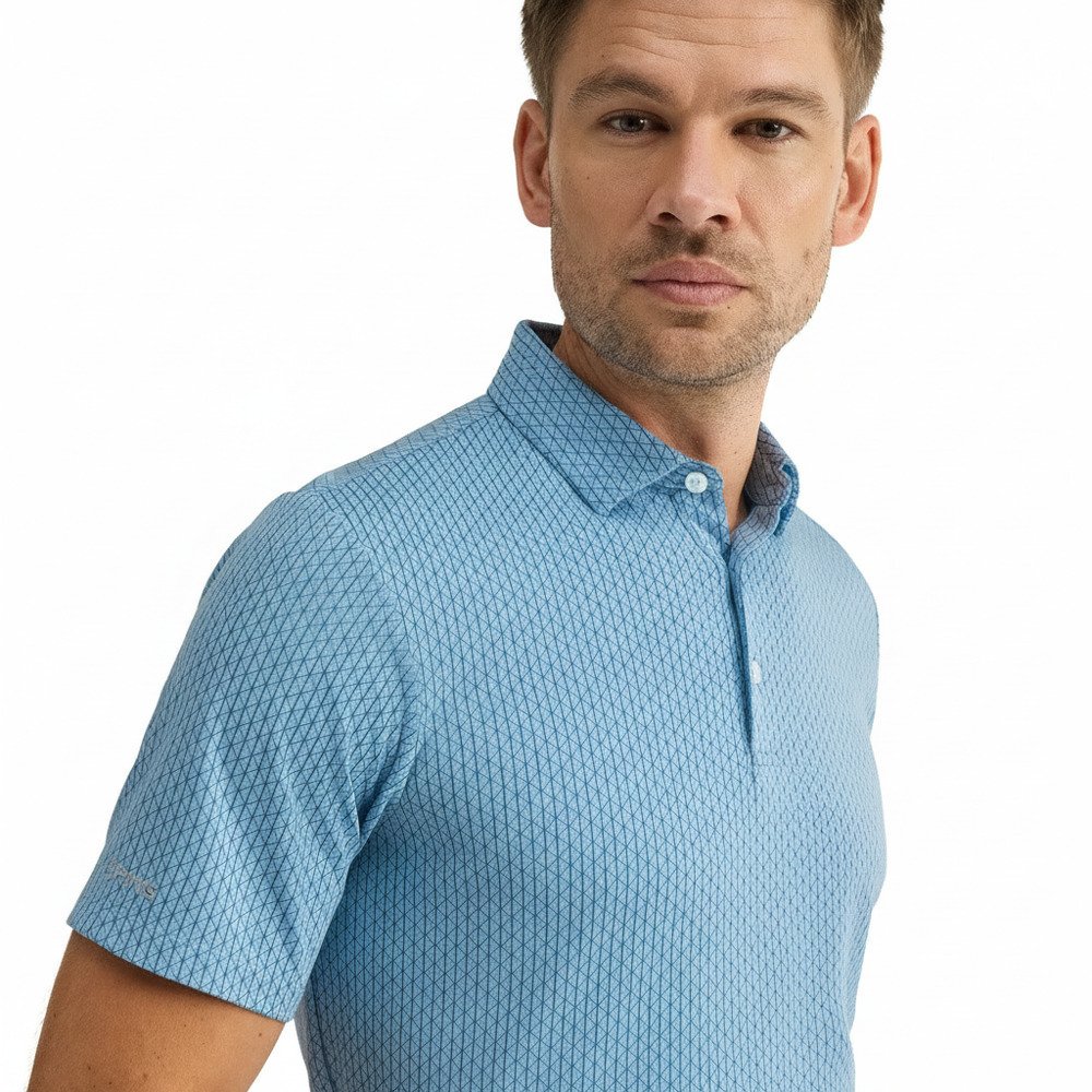 PING Hershel herr polo, dusty blue multi