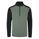 PING Ramsey half zip ribbed fleece herr pullover, laurel marl/black