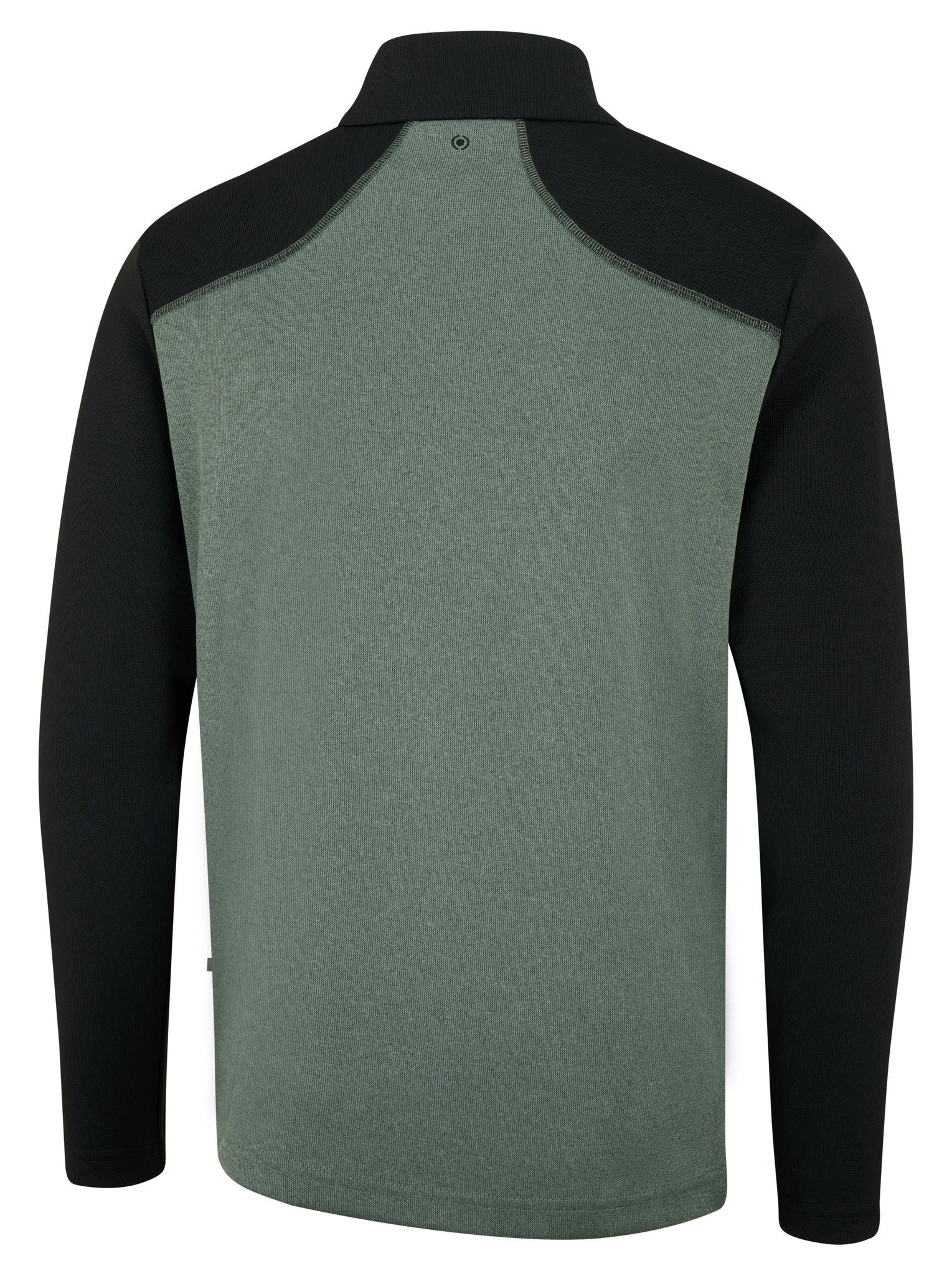 PING Ramsey half zip ribbed fleece herr pullover, laurel marl/black