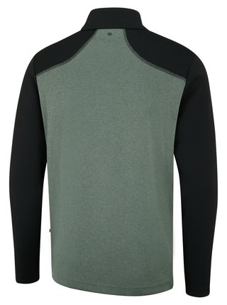 PING Ramsey half zip ribbed fleece herr pullover, laurel marl/black