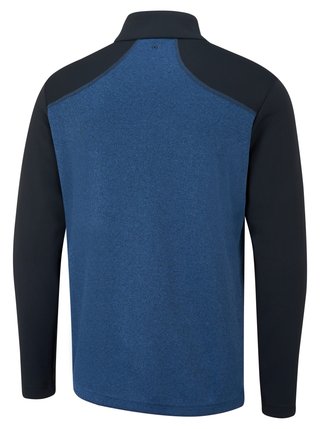 PING Ramsey half zip ribbed fleece herr pullover, inky marl/navy