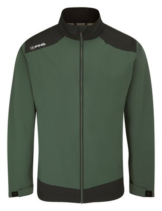 PING AquaDrive Waterproof herr jacka, gorse green/black