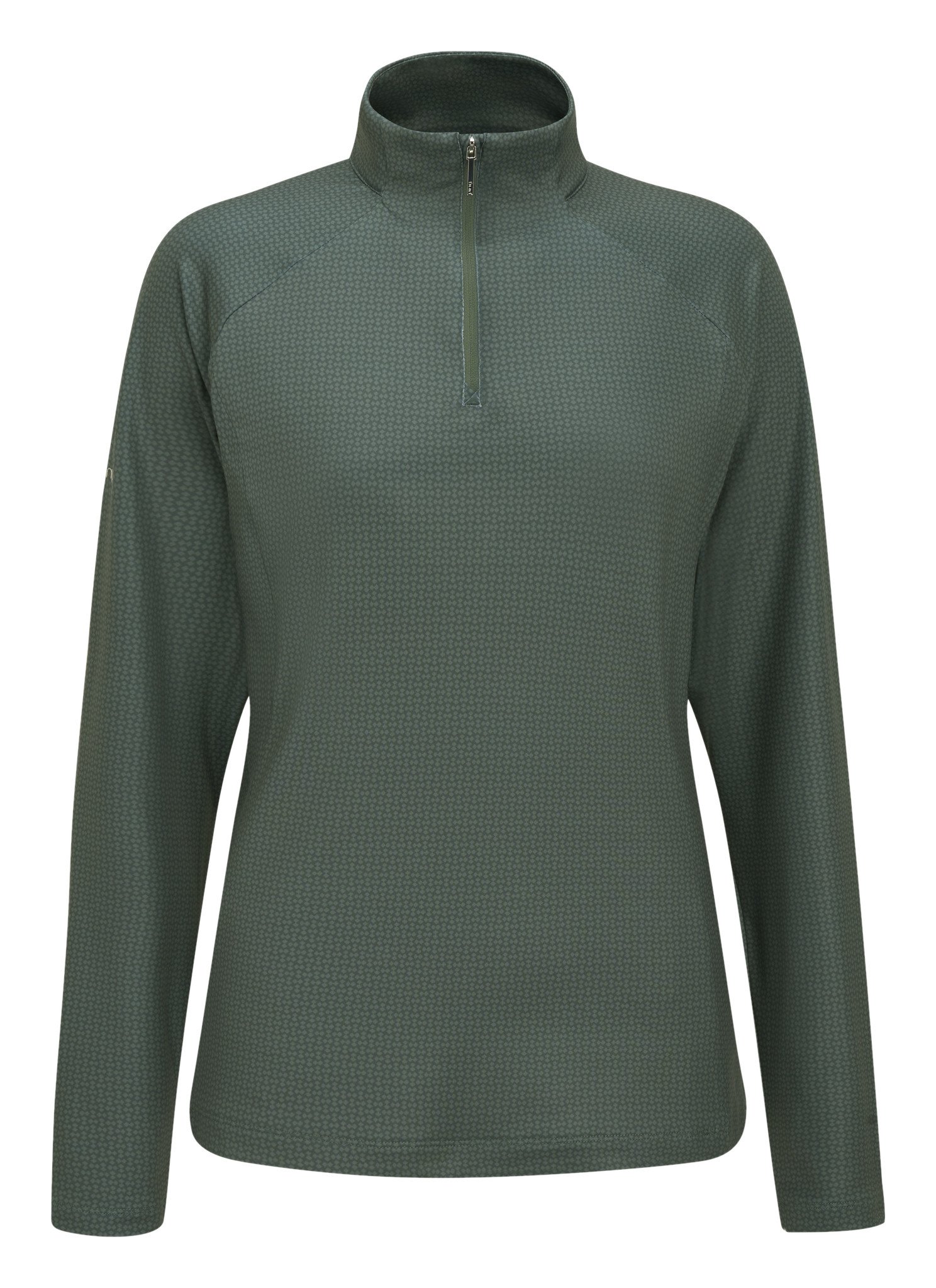 PING Jasmine Printed långärmad damtopp, gorse green/laurel